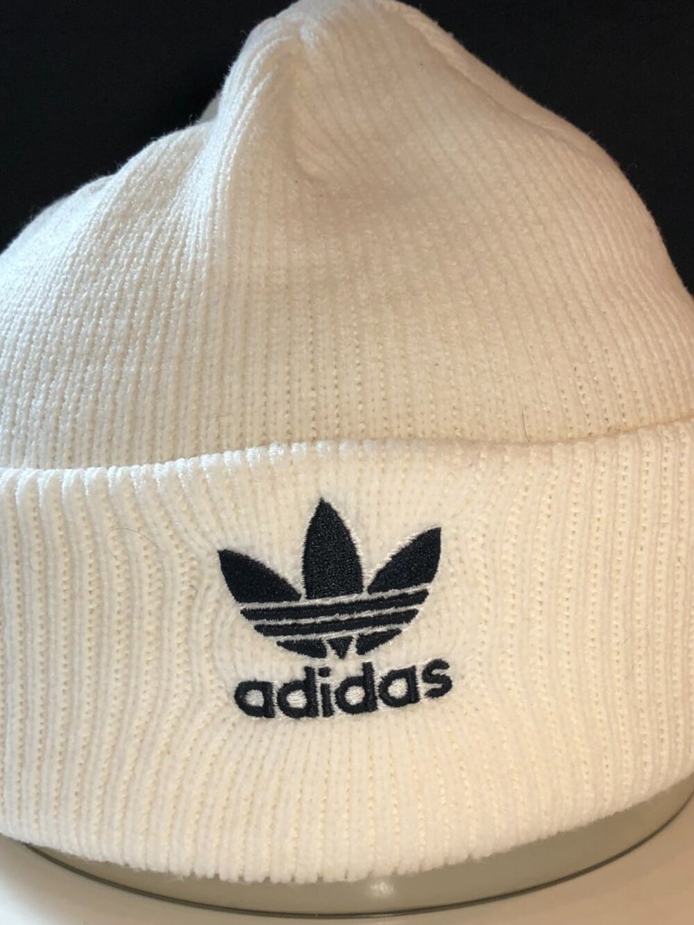 Adidas White Beanie One Size Hat Cap Athlete